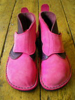 children's / kid's velcro boot hand made by chuckle shoes